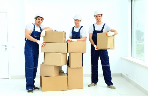 House movers working near Kingston upon Thames residential streets