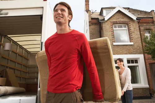 Moving van outside a Kingston upon Thames property with access considerations