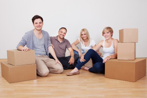 Local office move coordination with labelled equipment and boxes