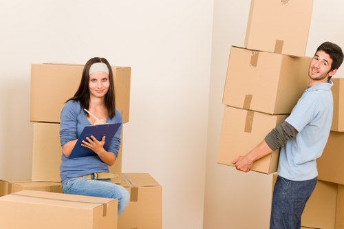 Team protecting a property during a van move